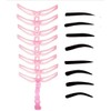 Eyebrow Stencils Set 8 Pieces with Holder & Elastic Band