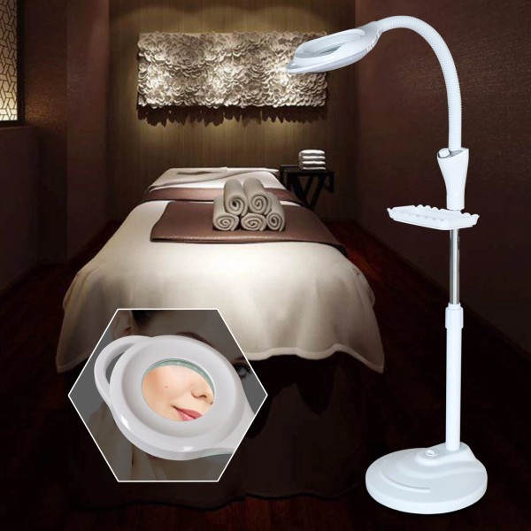 16X Diopter LED Magnifying Floor Stand Lamp Magnifier Facial Light