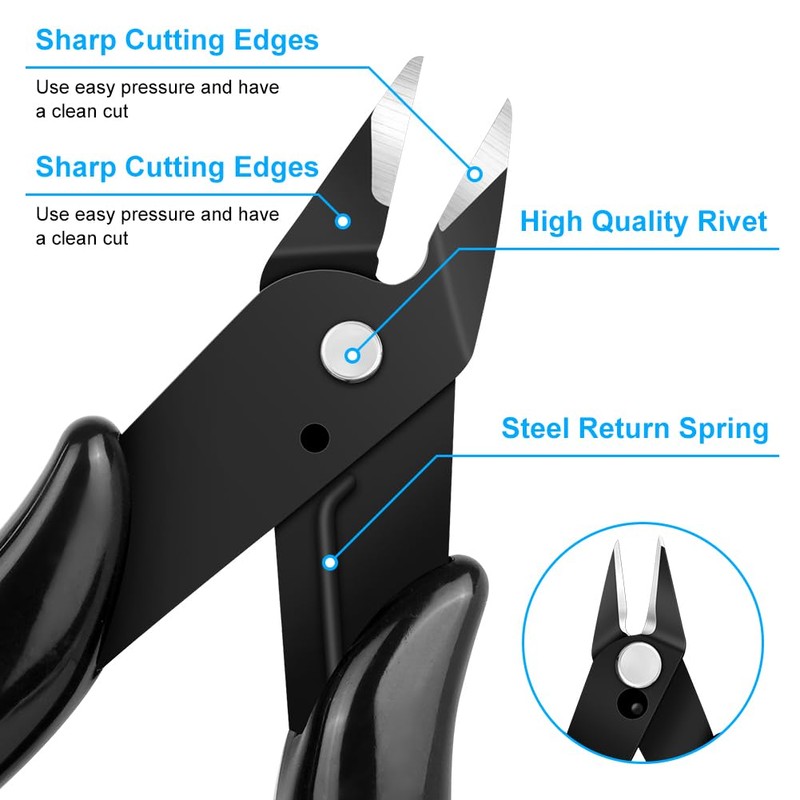 Ainiv 1 x Side Cutters, Small, Electronic Wire Cutter, Mini