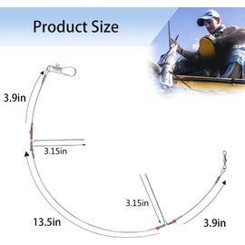 YOTO 24pcs Fishing Tackle Leaders,Hi-Low Rig,Double Arms Saltwater Stainless Steel Leader with Swivels,High-Strength Fish Wire Gear Equipment, Fishing Gift