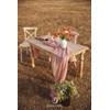 DOLOPL Dusty Rose Cheesecloth Table Runner 10FT Boho Gauze Table