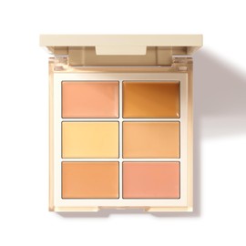 6 Colors Correcting Concealer Palette, Cream Concealer for Dark Circle and Red Marks Scars, Full Coverage Concealer for Mature Skin, Contouring Highlighting Concealer Palette Makeup Kit