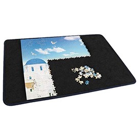 Becko US Jigsaw Puzzle Board Portable Puzzle Mat for Puzzles Storage Saver, Non-Slip Surface, Up to 1000 Pieces (Black)