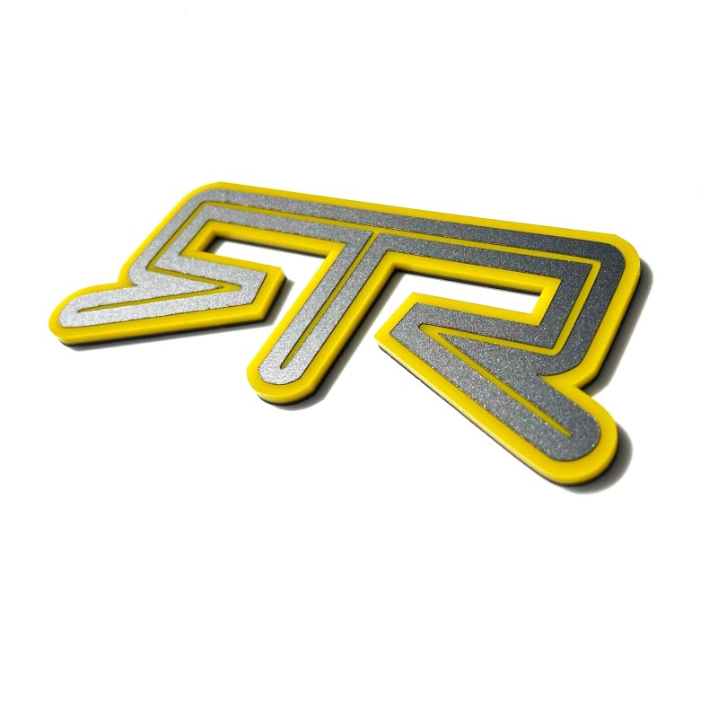 FMS Gear (1) YELLOW RTR Emblem Fits FORD MUSTANG Rear