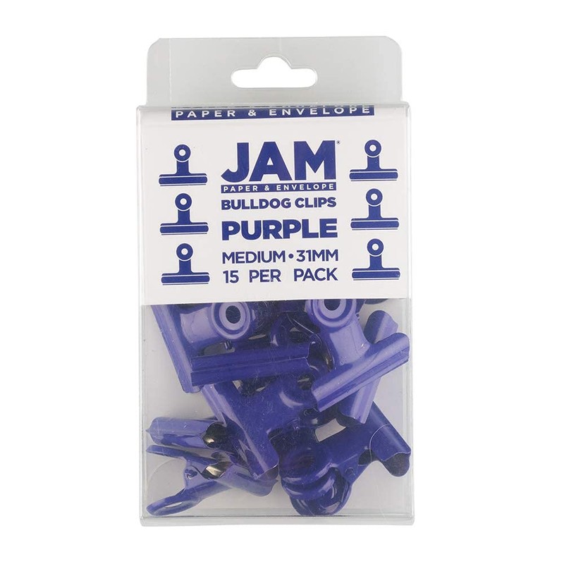 JAM PAPER Metal Bulldog Clips - Medium - 31mm -