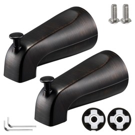 2 Pack Slip on Tub Spout with Diverter, Compatible with American Standard 8888026.002 Tub Spout, Bathroom Bathtub Faucet, Fits 1/2" Copper Water Tube(5/8" Dia), 5/32" Hex Wrench (Oil Rubbed Bronze)