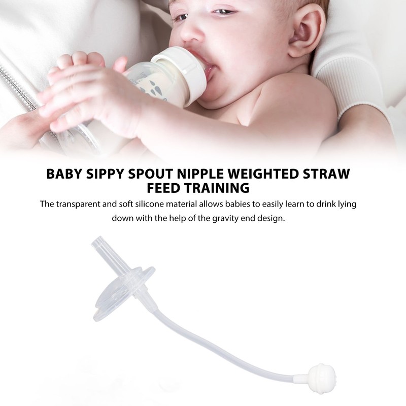 Baby Spout Nipple Straw Soft Leak Proof Feed Training Baby
