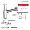 Kirchhoff Sink Trap, Including Angle Valve, ½ Inch Drain Fitting