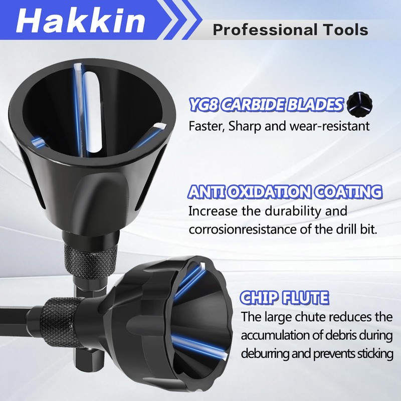 2PCS Burr Removal Tool for Metal, Hakkin Deburring External Chamfer