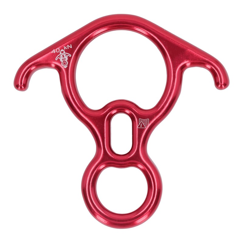 Descender Gear Aluminium Alloy 40KN Pulling Force Ox Horn Shaped