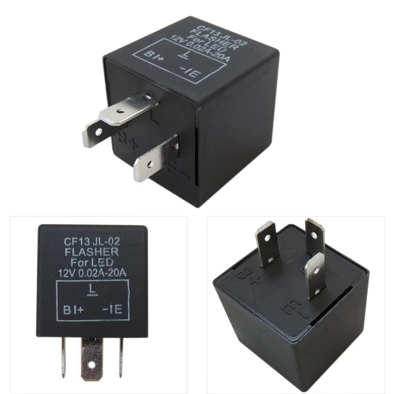 HaeKap 3-Pin 12V Flasher Relay Fix Light LED Lamp Turn