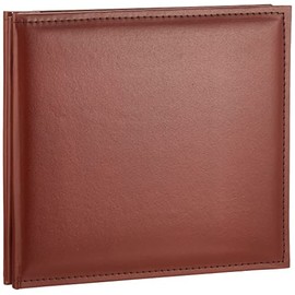 Pioneer 8 Inch by 8 Inch Snapload Sewn Leatherette Memory Book, Brown