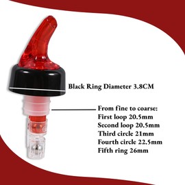 HAOHIZE Wine Aerator Pourer Spout, 15mL Wine Air Aerator Liquor Pour Spouts Wine Aerator Attaches Bottle Pourers Plastic Quick Shot Measuring Bottle Pourer Drinks Bar Wine Cocktail (Red)