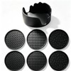 Nightstand Coaster, 6 Pack 3.94 Inch Drink Coasters with Storage