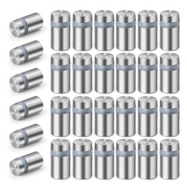 Stainless Steel Wall Spacer Holder for Advertising, Advertising Screw, Stainless Steel Advertising Screw, 12 x 20 mm Screw Glass Standoff Holder for Mounting and Fixing the Glass, Pack of 30
