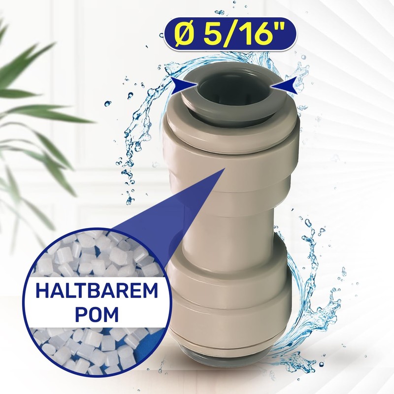 Grey Acetal Uniformity Connector 5/16 Inch Durable POM MONTERAL