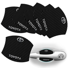 TANAMACHI Car Door Handle Protector, Magnetic Type, Scratch Prevention, Carbon Door Knob Guard, Scratch Protection Film, Door Handle Protector, Set of 6, For Toyota