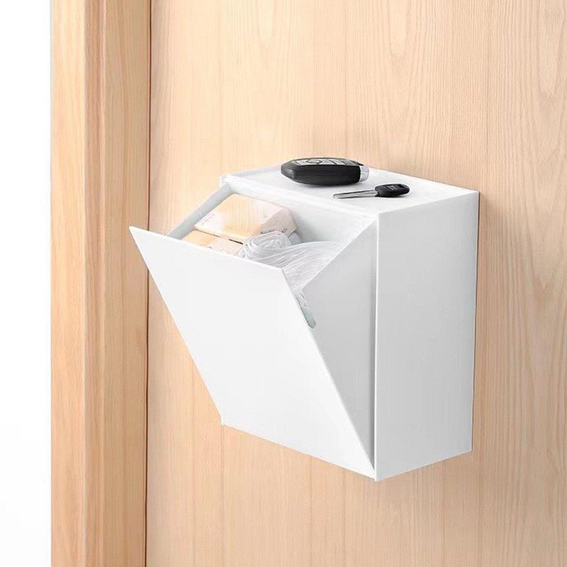 MOTOULAX Wall Mounted Storage Box Flip Lid Design Space Saving