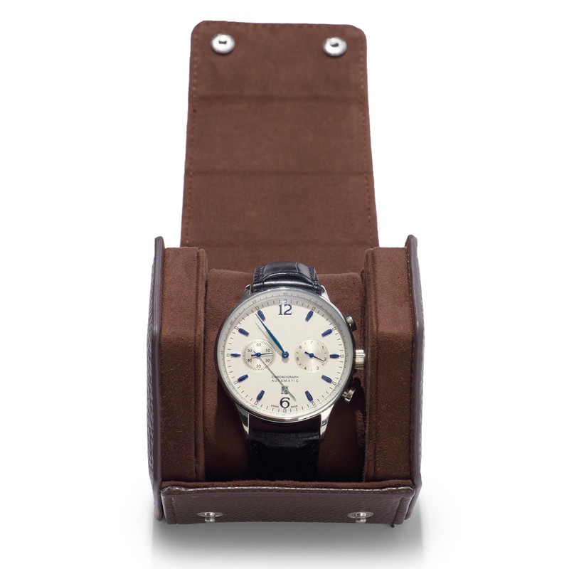 Oirlv B01804 Watch Case, 1 Piece, PU Leather, Mini, Portable,