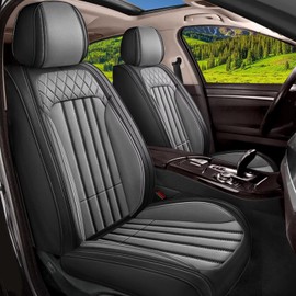 RAWAKORW Car Seat Covers Fit for Nissan Rogue 2010-2023 2024 Full Set Faux Leather Seat Cover Protector with 3D Flank (5 Seats, Black&Grey)