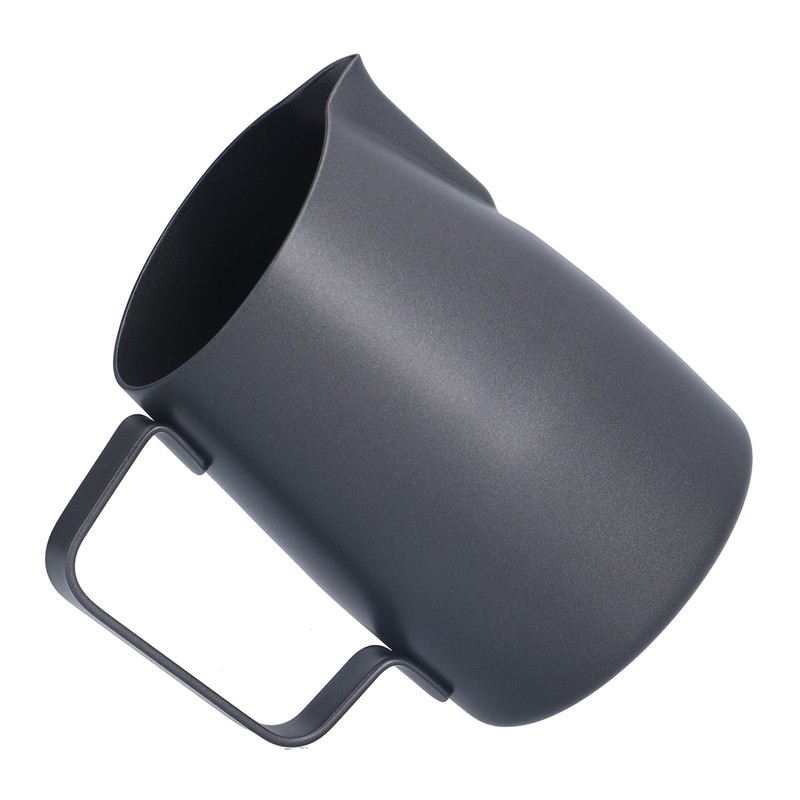 400ml Black PTFE Oblique Mouth Milk Frothing Jug 304 Stainless