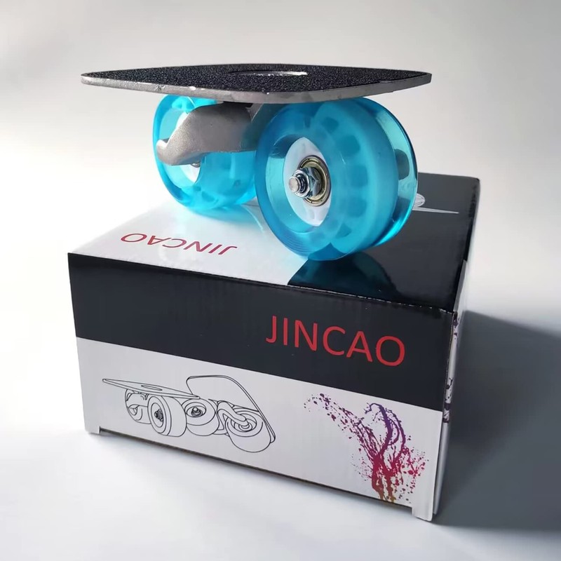 JINCAO Drift Plate Skates, Blue Portable Roller Road Skate, Aluminum