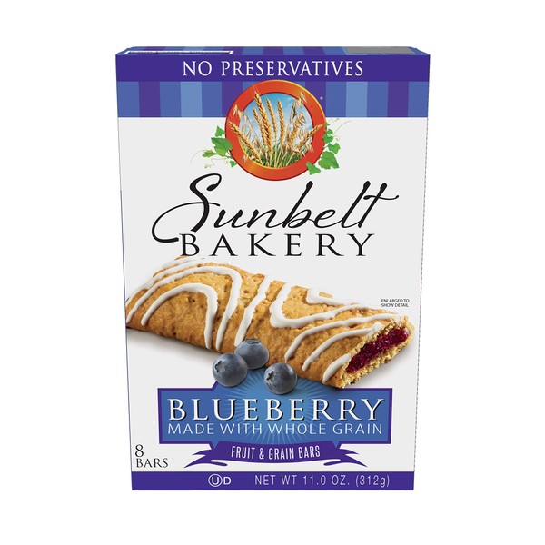 Sunbelt Bakery's Blueberry Fruit & Grain Bars, 5 Boxes, No Preservatives (40 Bars)