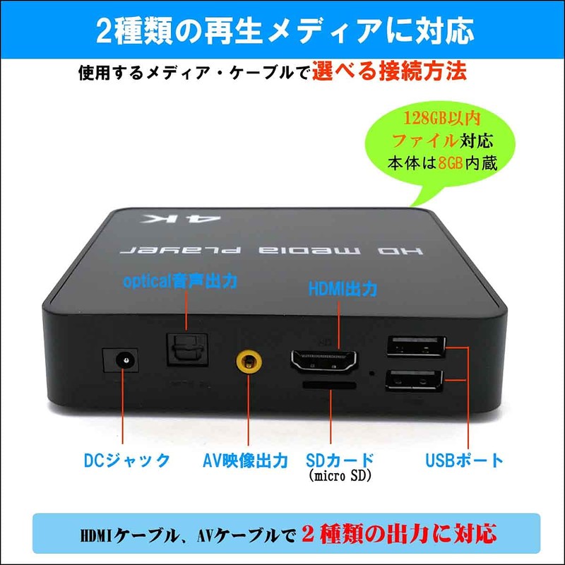 Media Player, 4K Multimedia Player, Maximum Resolution 4096 x 2160p