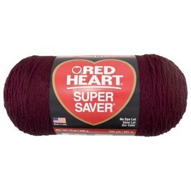 Red Heart E302B.0378 Super Saver Jumbo Yarn, Claret by Coats & Clark