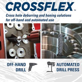 Weiler 34159 CrossFlex Standard Duty Bore Brush 1/2 Diameter 180SC Grit