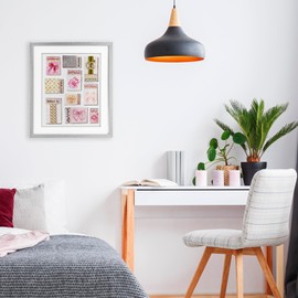 Stupell Industries Trendy Glam Match Boxes Gray Framed Print Under Glass design by Ziwei Li, 16 x 13