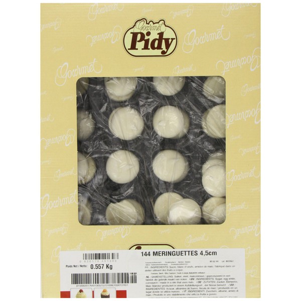 Pidy Round Mini Meringue White - 144 Pieces