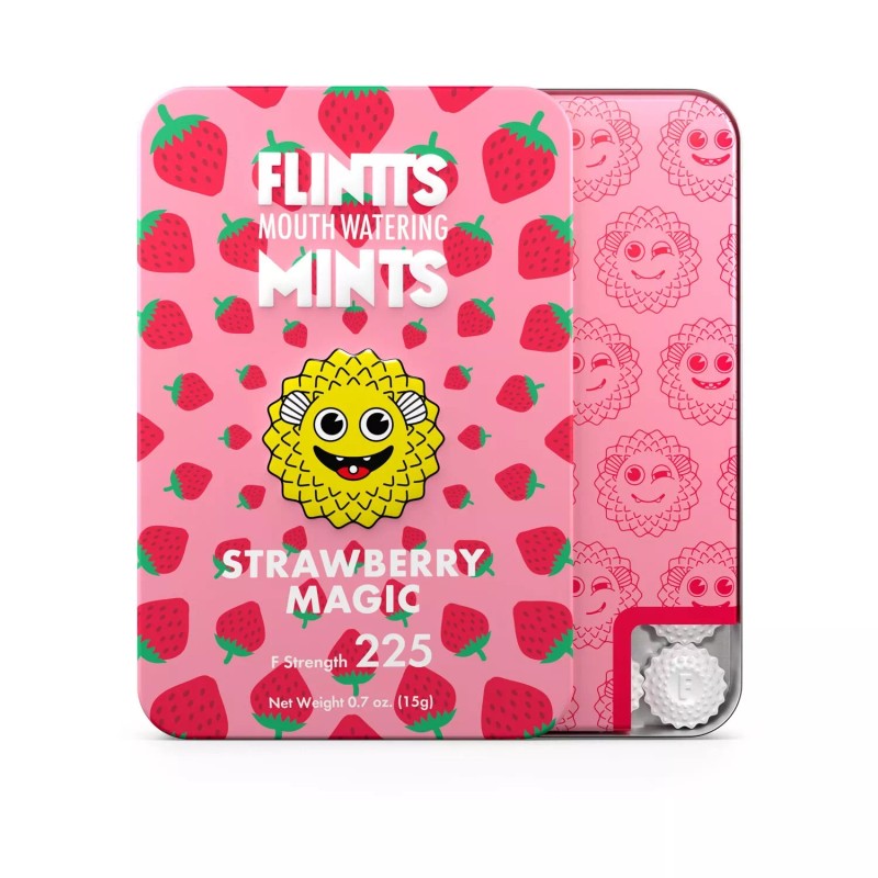 Flintts Mouth Watering Mints - Strawberry Magic - F-Strength 225