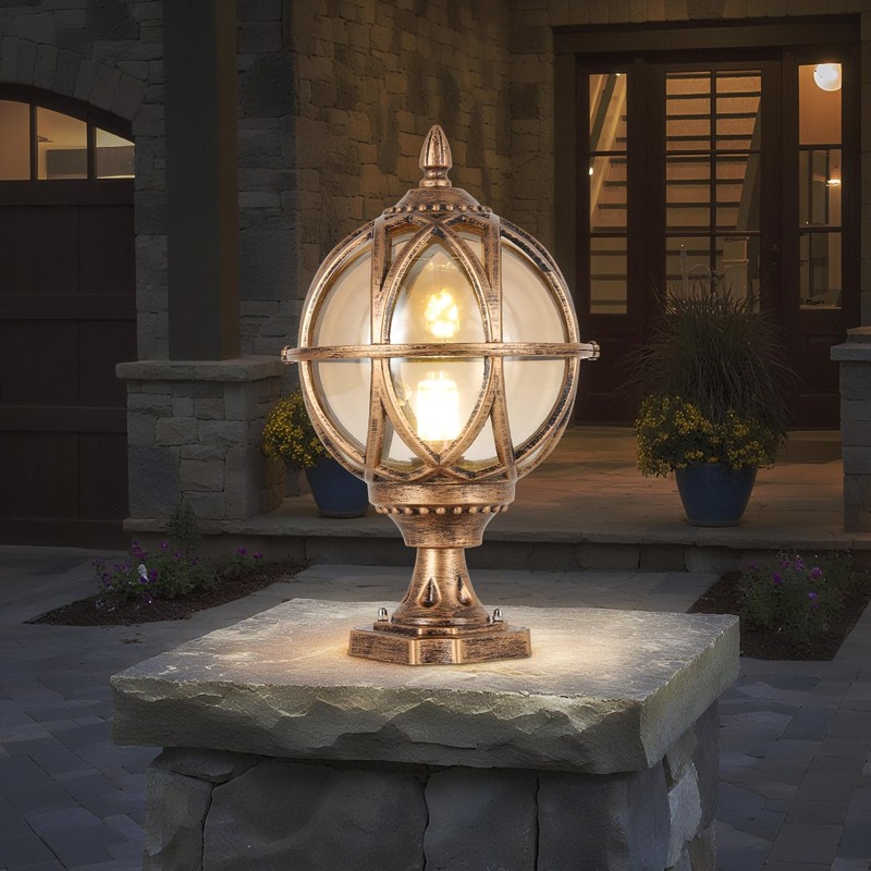 PTOUG Outdoor Post Light Fixture, E26 Base 60W Max Column