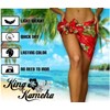 Funky Hawaiian Cover-up Pareo Sarong, Small Flower, Red, Small