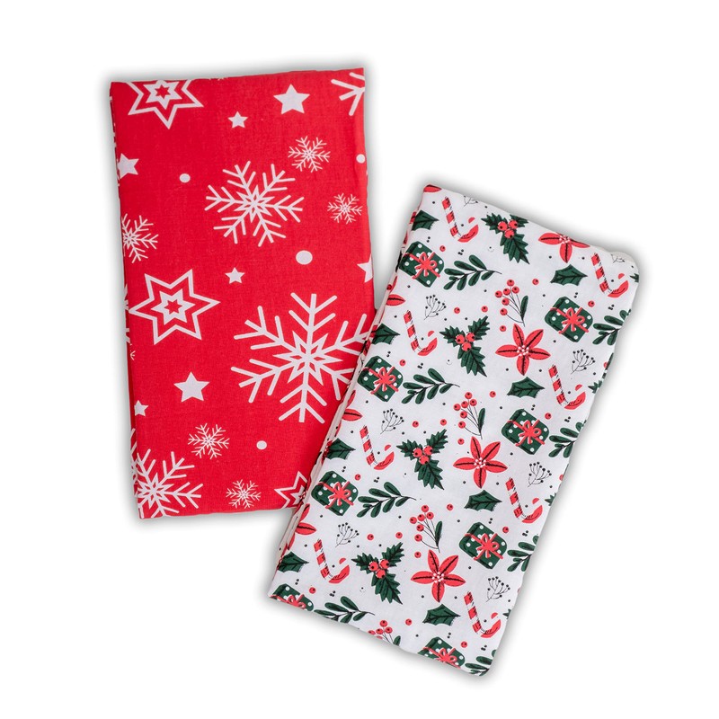 Christmas-Themed Tea Towels for the Kitchen, Set of 2 -