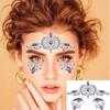 4 Sets Mermaid Face Jewels Rhinestone Face Gems Stick on,