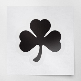 Transparent Decal Stickers of Shamrock Silhouette Funny (Black) Premium Waterproof Vinyl Decal Stickers for Laptop Phone Accessory Helmet Car Window Mug Tuber Cup Door Wall Deco USCSKUS049360BL072022