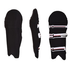 KNK Cricket Batting Pads Cover Coloured Leg Guard Cover Fits Youth Adult Size Universal Cover Fits All Brands (Black)