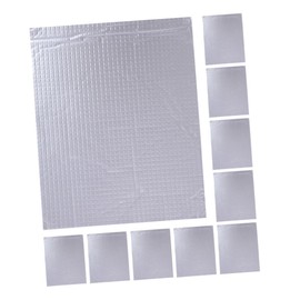 Tofficu 10 Pcs Sound Insulation Pad Foam Insulation Sound Soundproof Mats Dampening Anti- Absorbing Mat Heat Shield Material Engine Heat Shield Silver Cotton