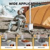 NAIZEA Folding Hot Tent Stove with 7 Section Chimney Pipes