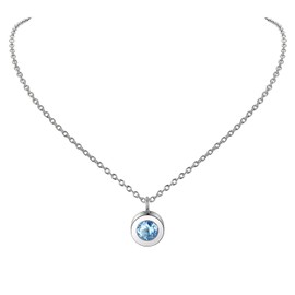 Birth Stone Necklesses March Birthstone Crystal Necklace