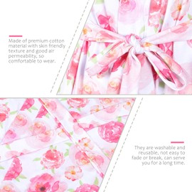 Toddmomy Wear Robe for Maternity and Baby Swaddle Blanket and Bow Matching Robe and Swaddling Wrap for Mom and Baby Labor Nursing Lounge Mommy