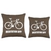Bike Meditation App Throw Pillow
