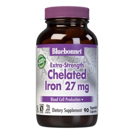 Bluebonnet Albion Hierro Quelado 27 Mg 90 Cápsulas Vegetales