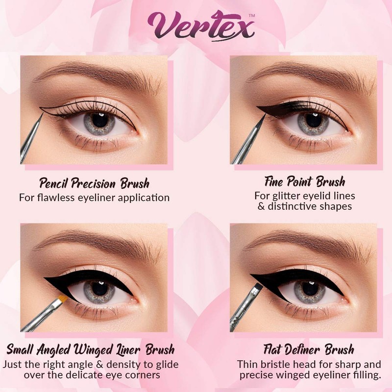 Eyeliner Brush Fine Angled Set - For Liquid Gel Liner