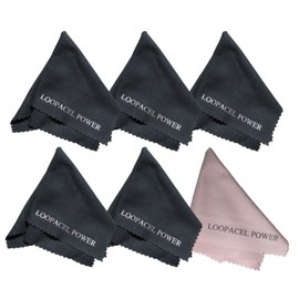 Loopacell 6 Microfiber Cleaning Cloths Ultra Smooth, Use for Delicate Tablets, LCD TVs, Cell Phones, Laptops, Cameras