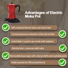 Aluminum Electric Moka Pot 5-6 Cup 270ml Express Coffee Maker