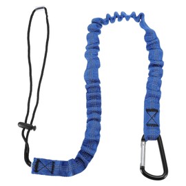 MECCANIXITY Retractable Tool Lanyard 3ft with Single Aluminum Buckle and Adjustable Loop End, Maximum Weight Limit 10KG / 22lb, Safety Fall Protection Tools Leash, Blue