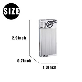 JEOKWMS - Encendedor de antorcha único, recargable, ajustable, encendedores frescos, regalos para hombres (sin gas) (plateado)